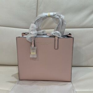 Marc Jacobs Mini Grind Coated Leather in Tote Peach Whip (Blush Pink) Color NWT